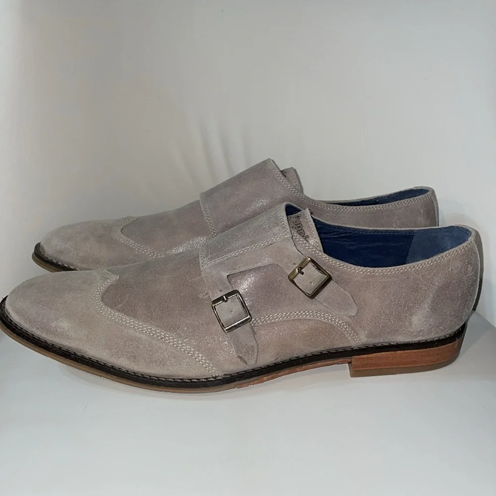 Mens Hush Puppies Beige Suede‎ Oxford Style Shoes Size 12-13